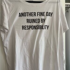 Torrid White and Black Short Sleeve Tee Bold Graphic